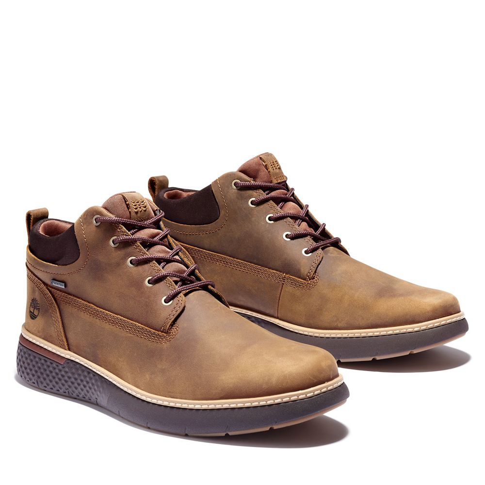 Botas Chukka Masculino - Timberland Cross Mark Impermeavel With Gore-Tex Fabric - YHIRB9105 - Marrom